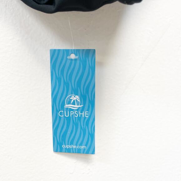 Cupshe Women's Mesh Plunging Halter One Piece Swimsuit Black Size Medium - Picture 5 of 7